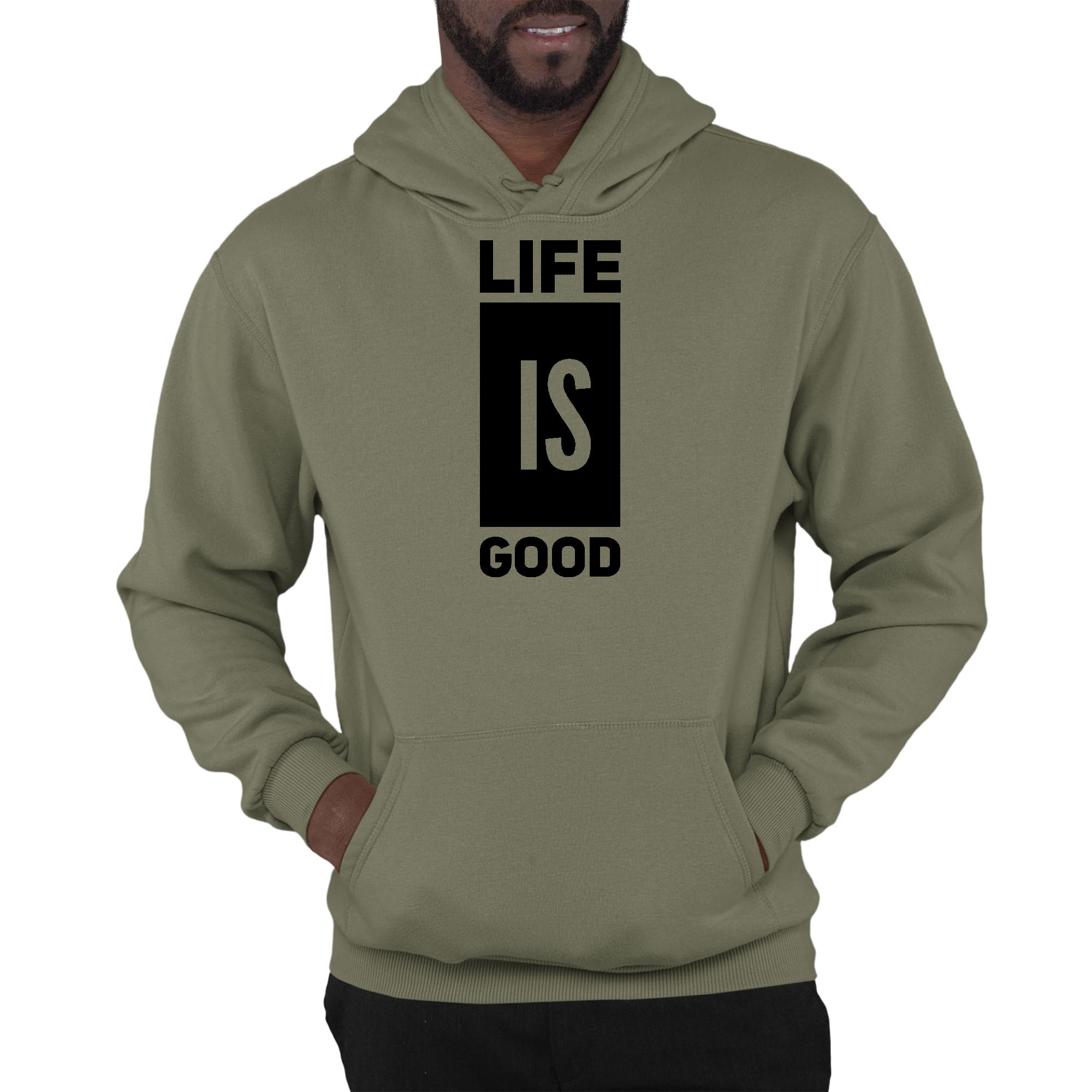 Mens Graphic Hoodie Life is Good