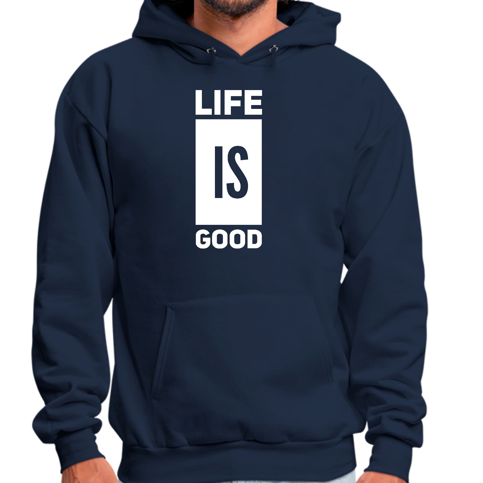 Mens Graphic Hoodie Life is Good