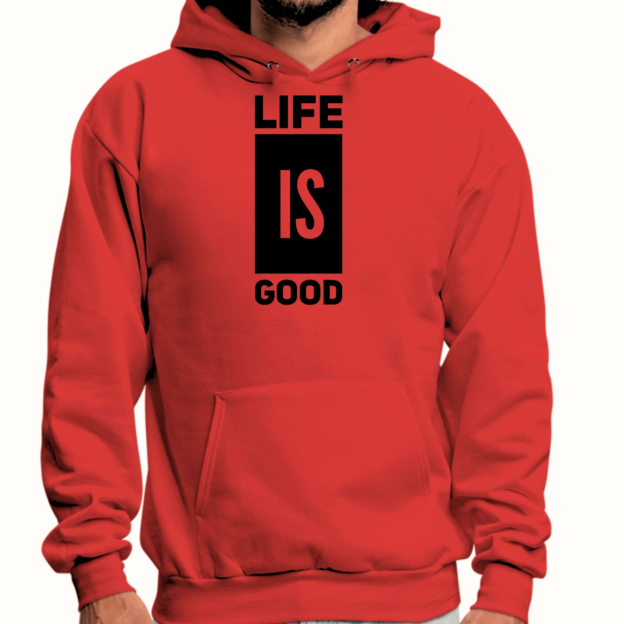 Mens Graphic Hoodie Life is Good