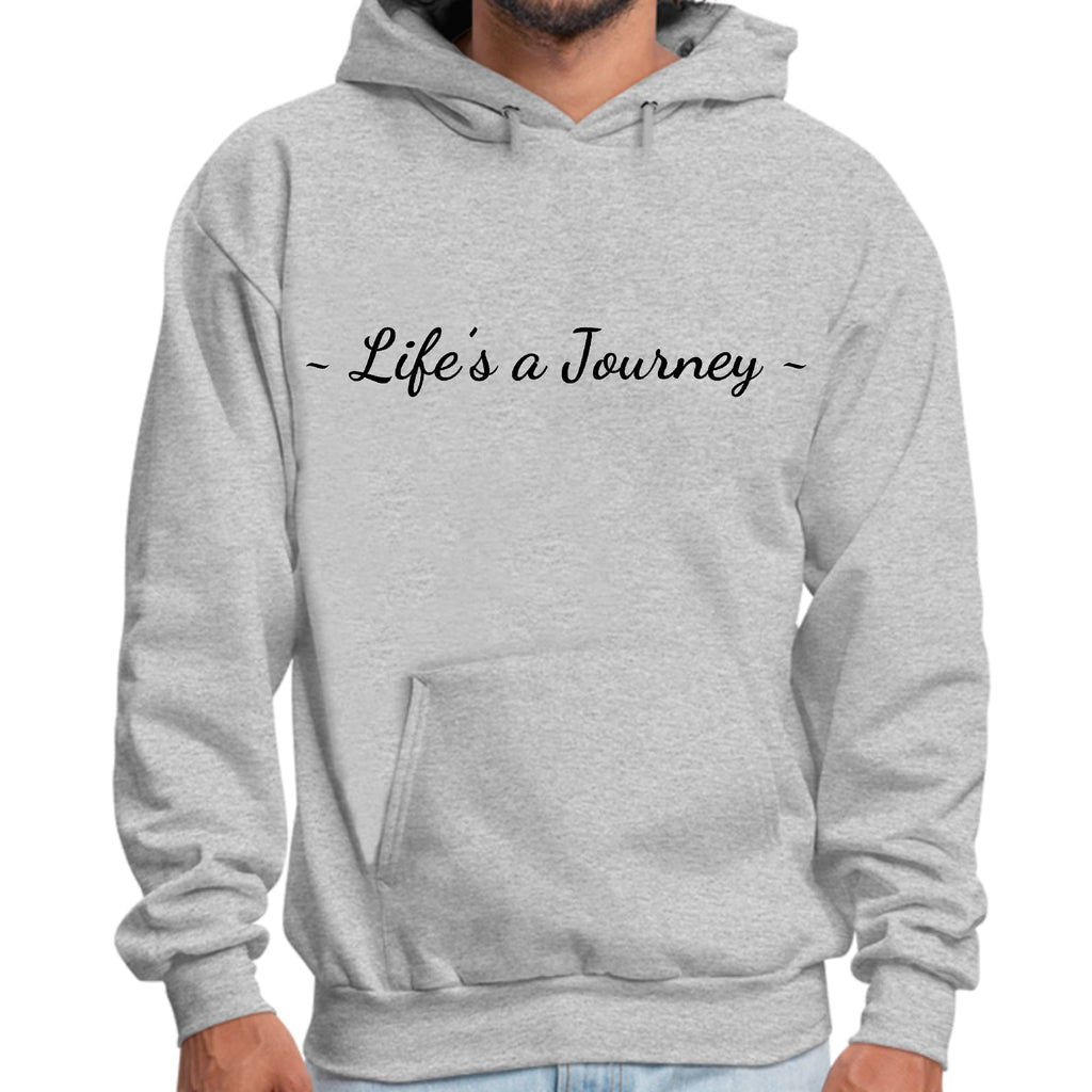 Mens Graphic Hoodie Life's a Journey Black Print
