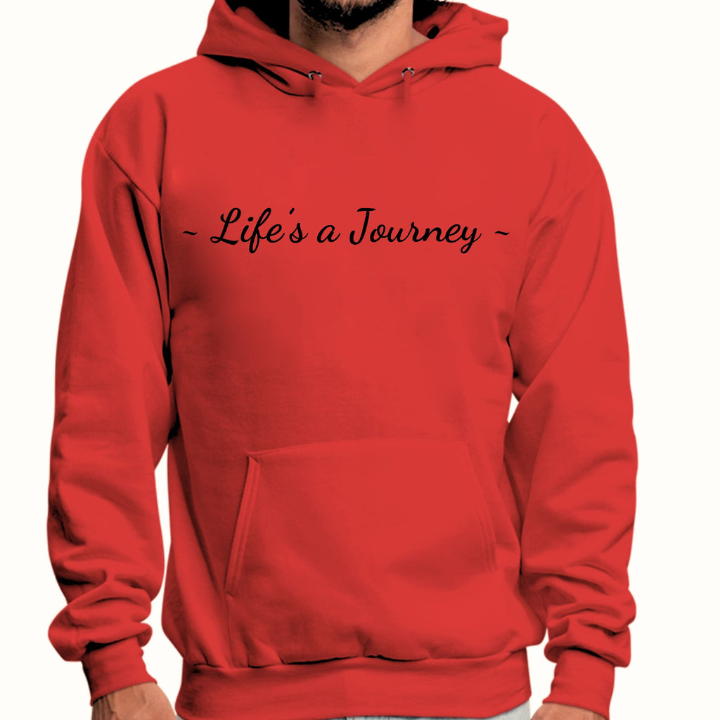 Mens Graphic Hoodie Life's a Journey Black Print