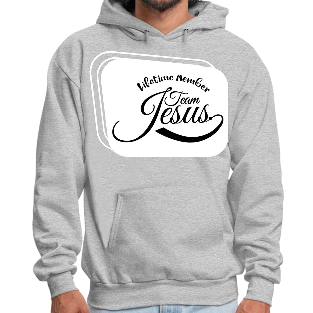 Mens Graphic Hoodie Lifetime Member Team Jesus