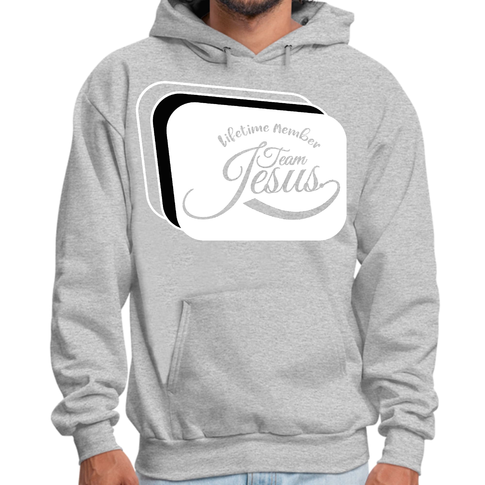 Mens Graphic Hoodie Lifetime Member Team Jesus