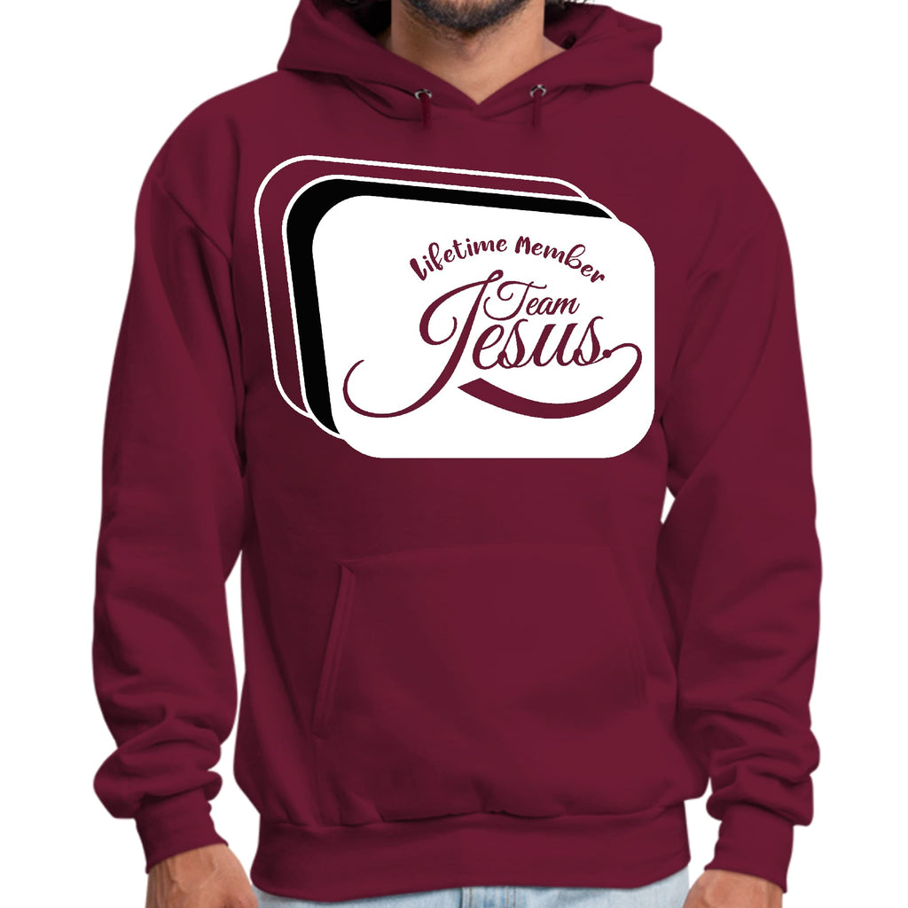Mens Graphic Hoodie Lifetime Member Team Jesus