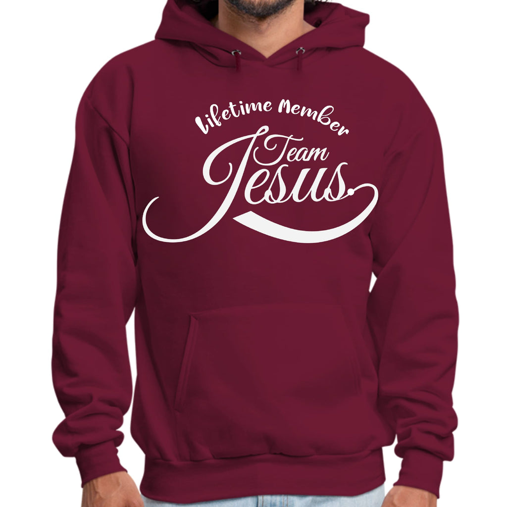 Mens Graphic Hoodie Lifetime Member Team Jesus