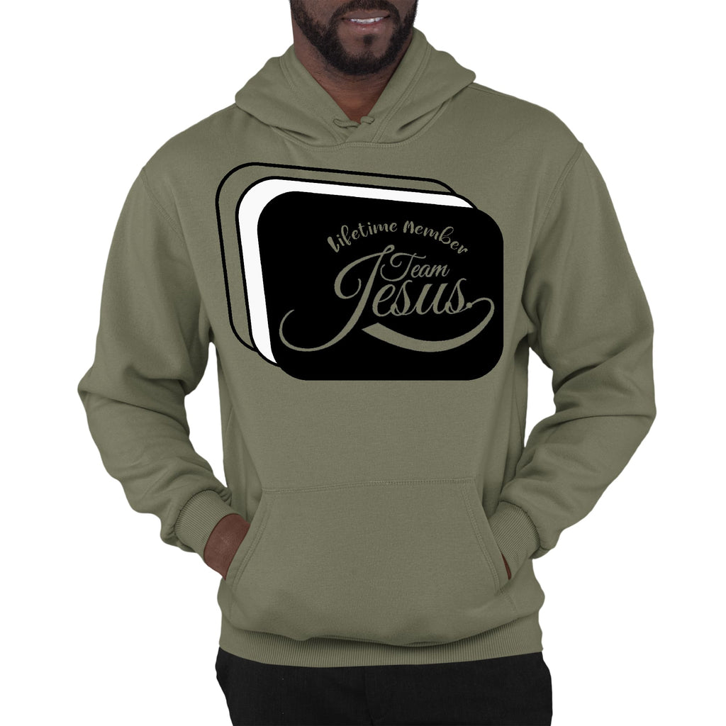 Mens Graphic Hoodie Lifetime Member Team Jesus