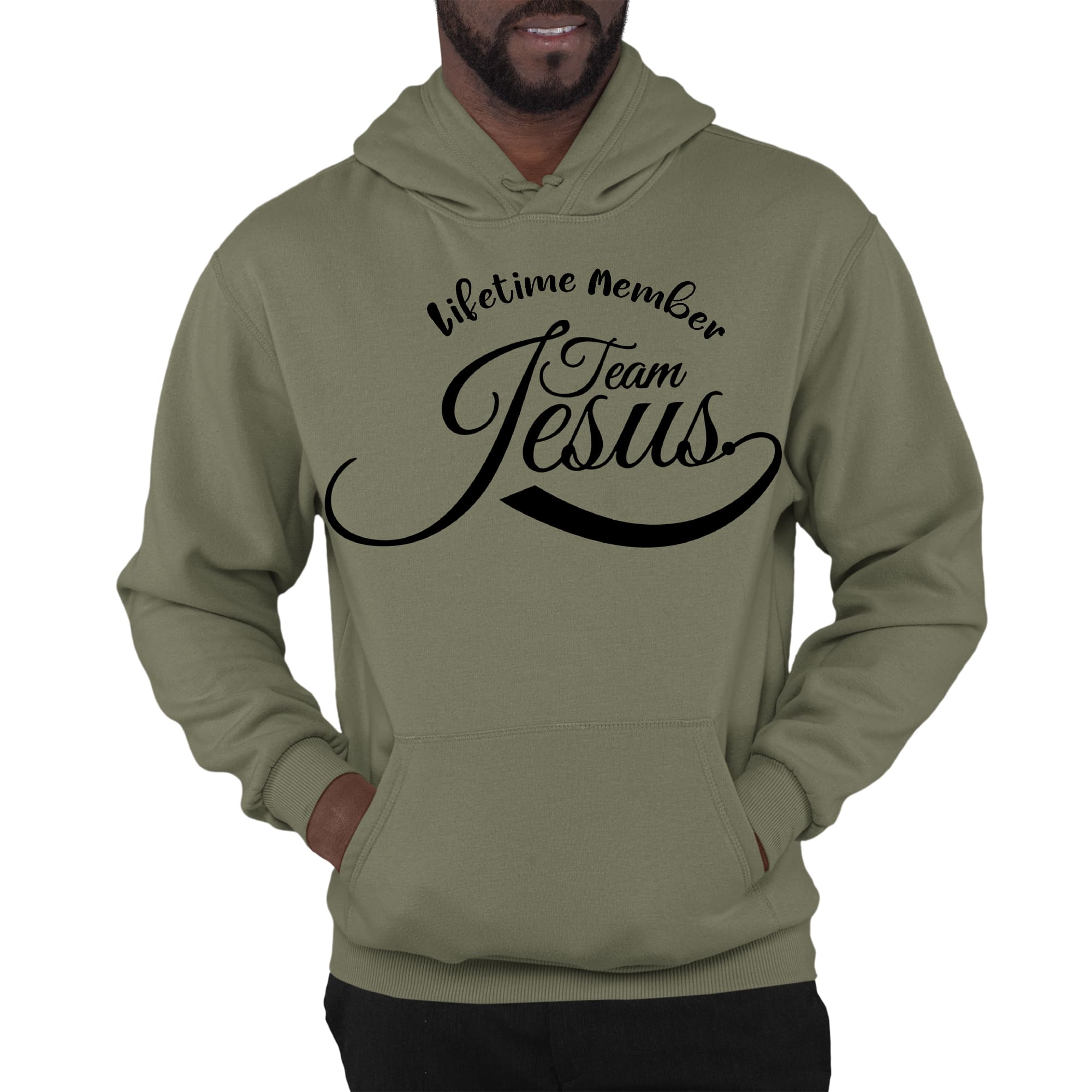 Mens Graphic Hoodie Lifetime Member Team Jesus