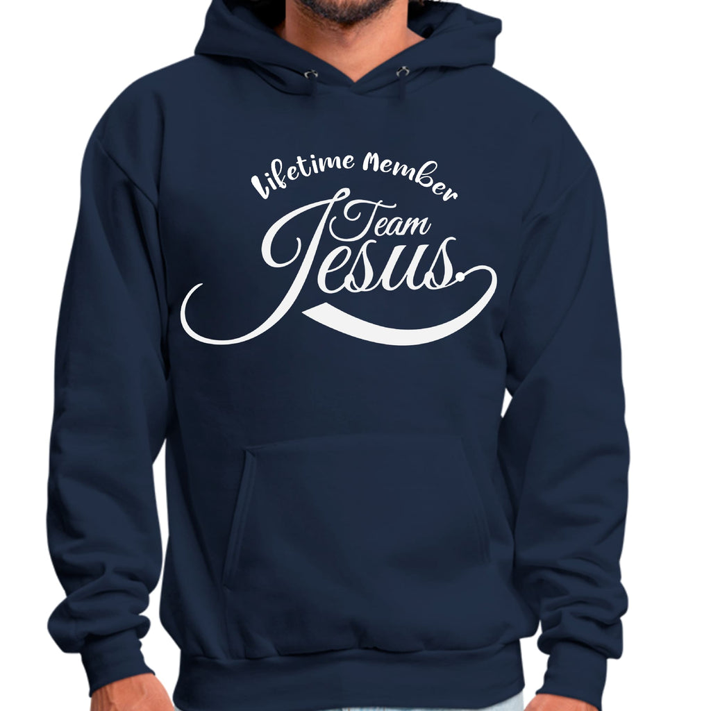 Mens Graphic Hoodie Lifetime Member Team Jesus