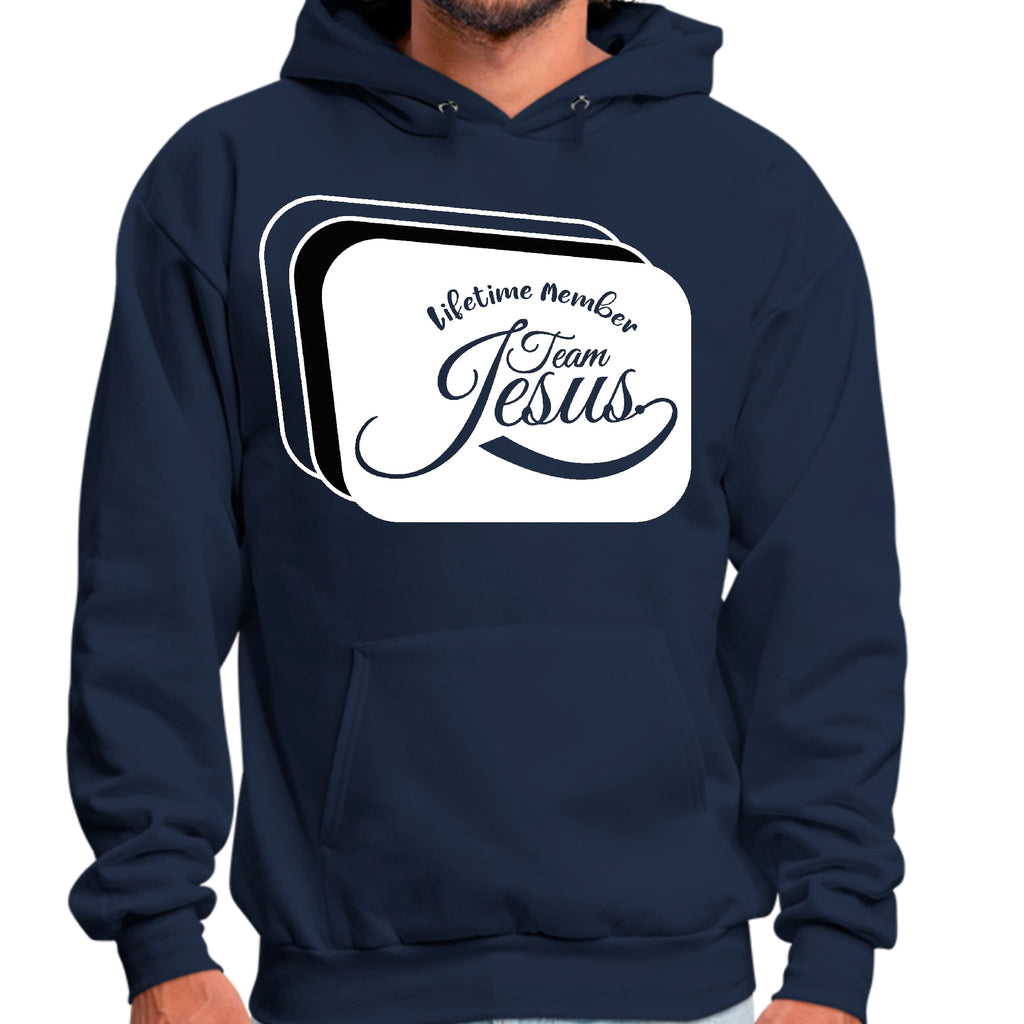 Mens Graphic Hoodie Lifetime Member Team Jesus