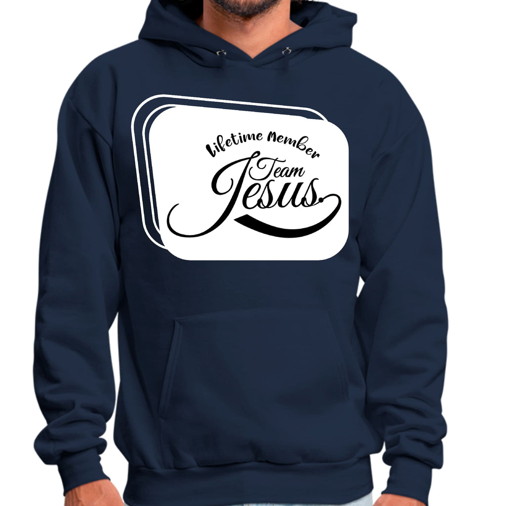 Mens Graphic Hoodie Lifetime Member Team Jesus