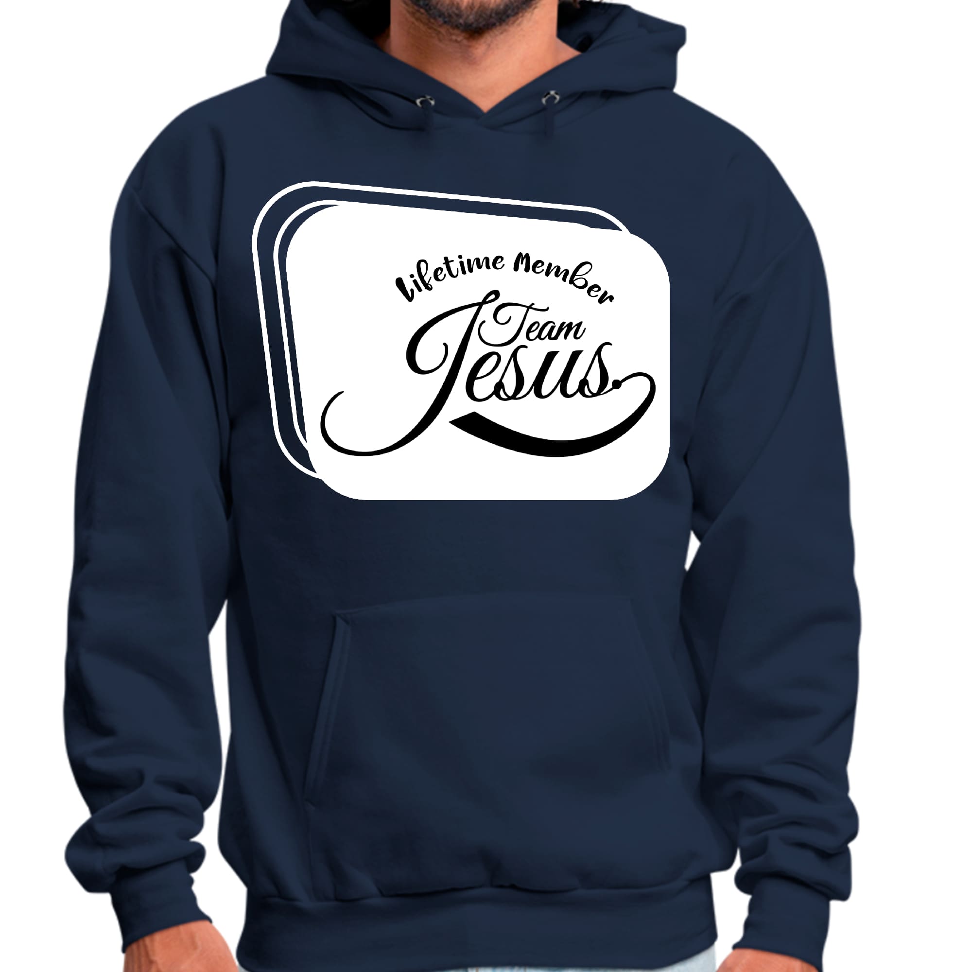 Mens Graphic Hoodie Lifetime Member Team Jesus