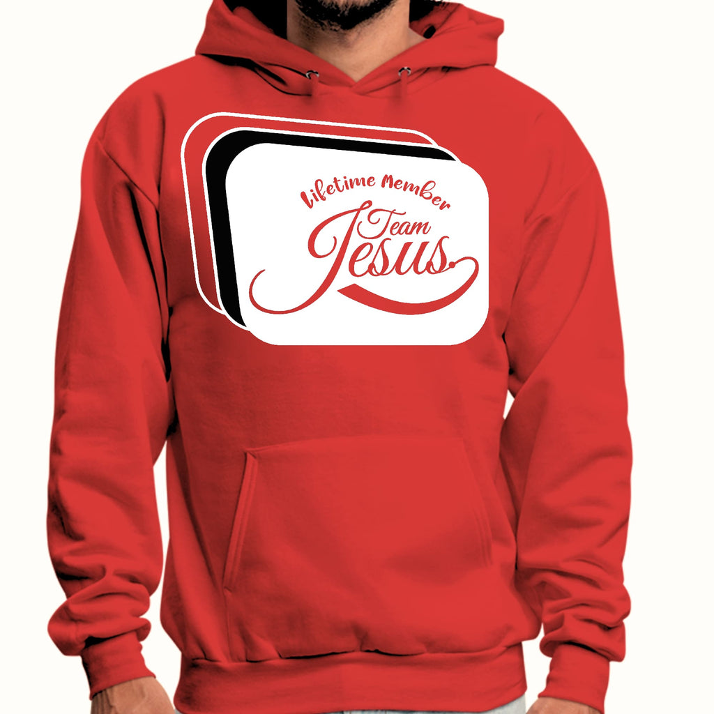 Mens Graphic Hoodie Lifetime Member Team Jesus