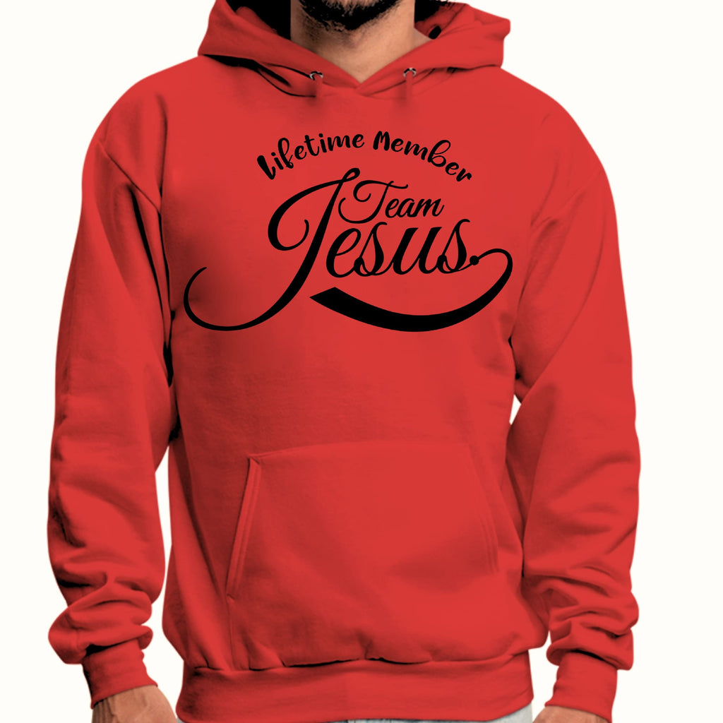 Mens Graphic Hoodie Lifetime Member Team Jesus