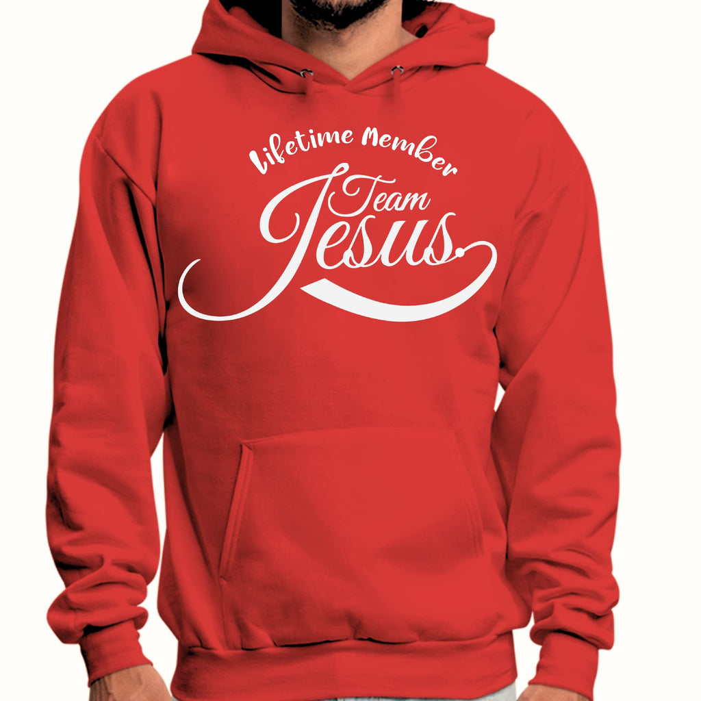 Mens Graphic Hoodie Lifetime Member Team Jesus