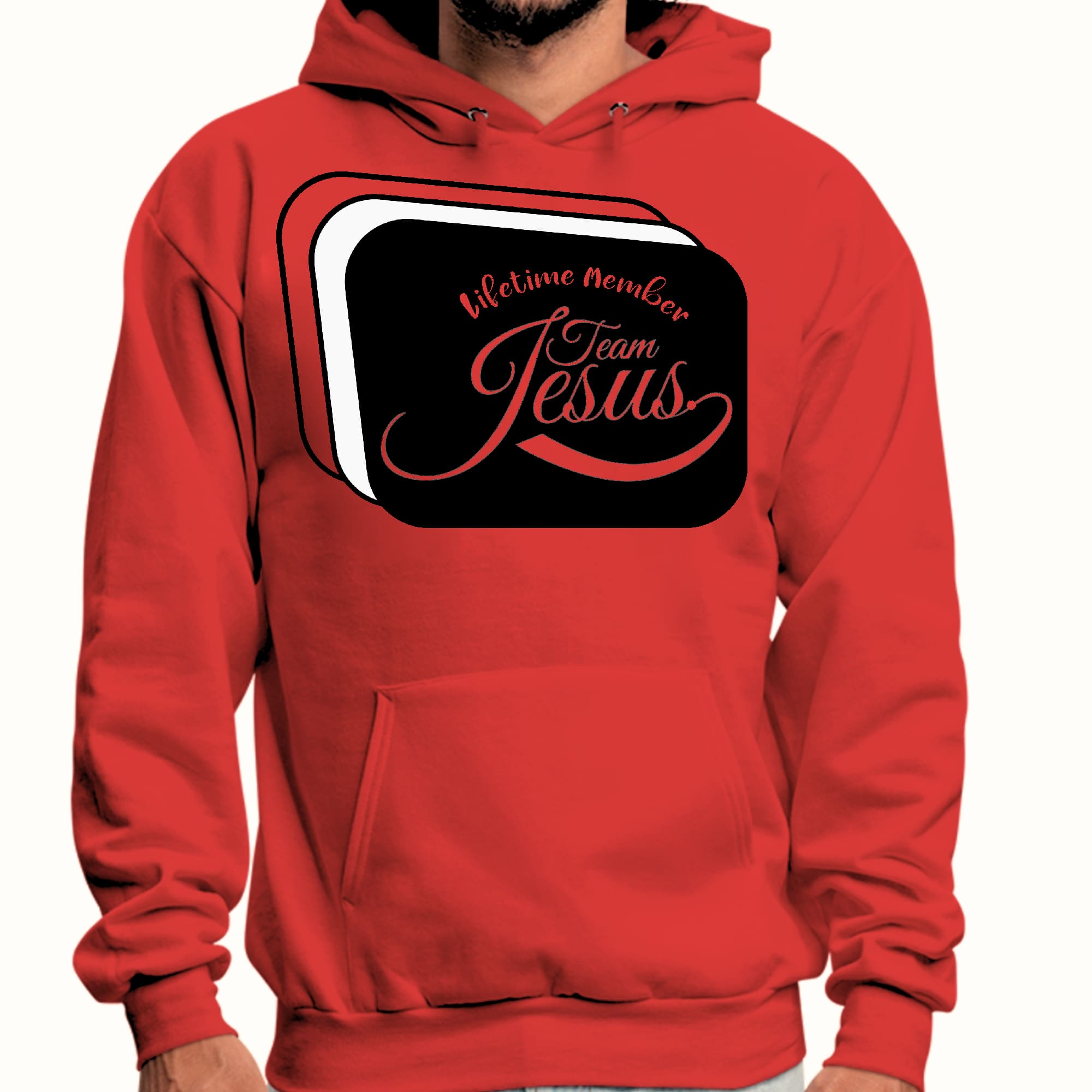 Mens Graphic Hoodie Lifetime Member Team Jesus