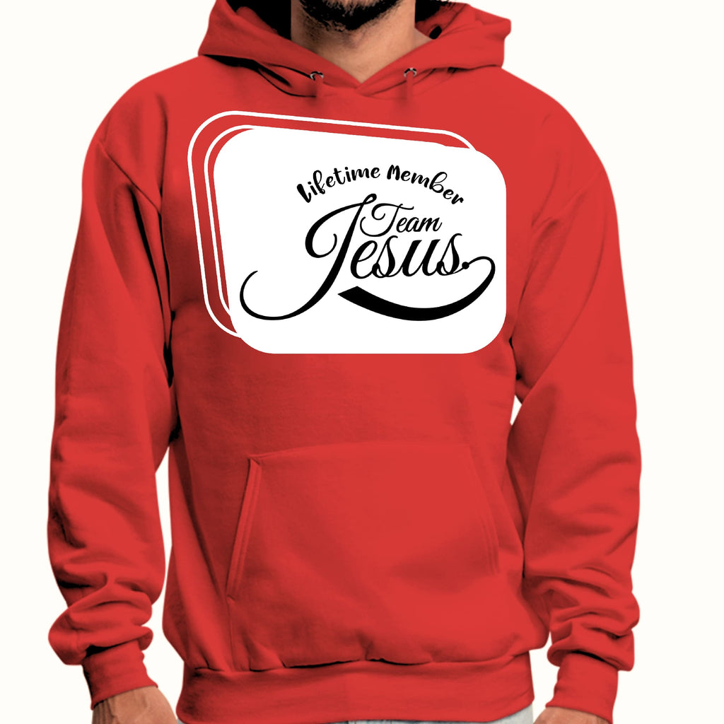 Mens Graphic Hoodie Lifetime Member Team Jesus
