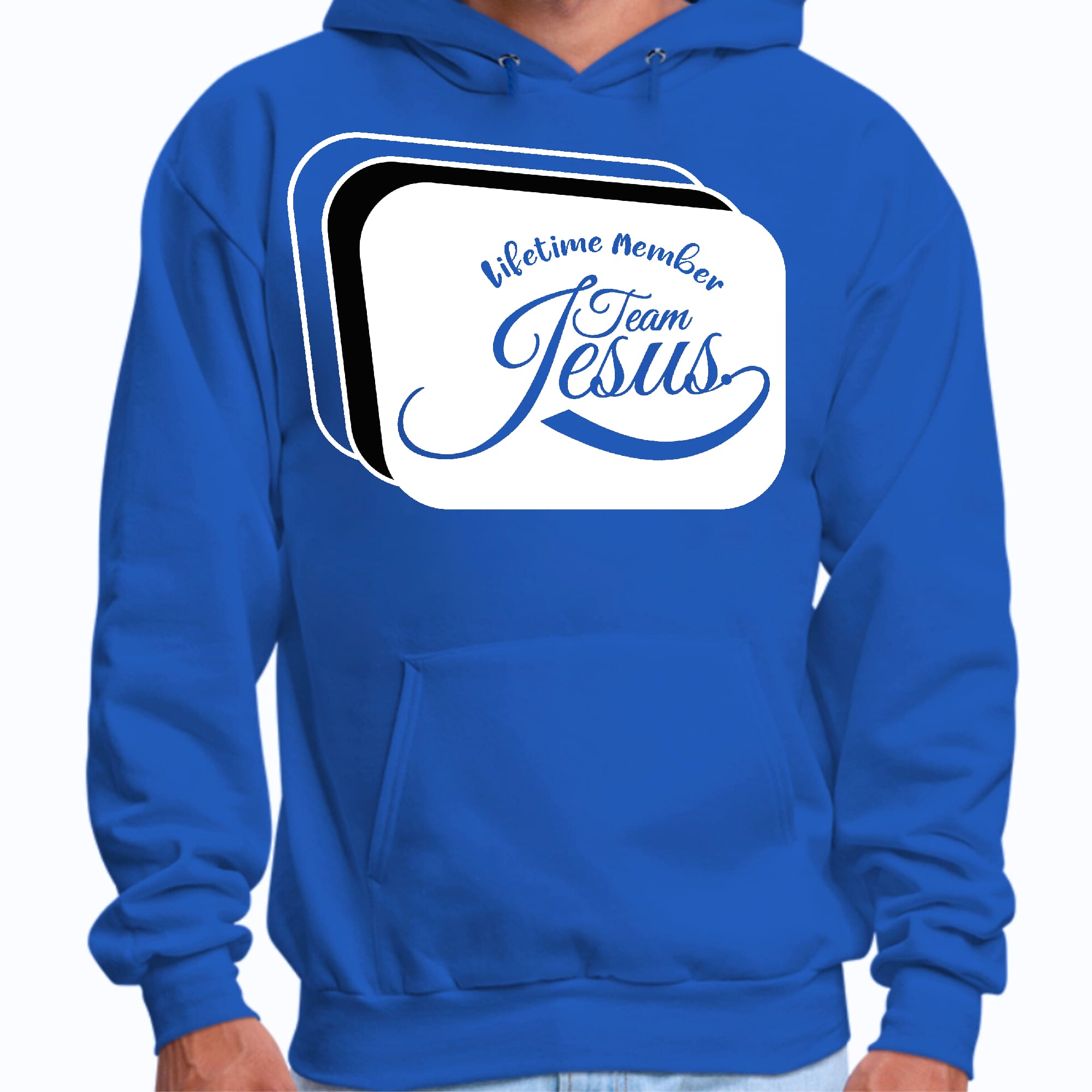 Mens Graphic Hoodie Lifetime Member Team Jesus
