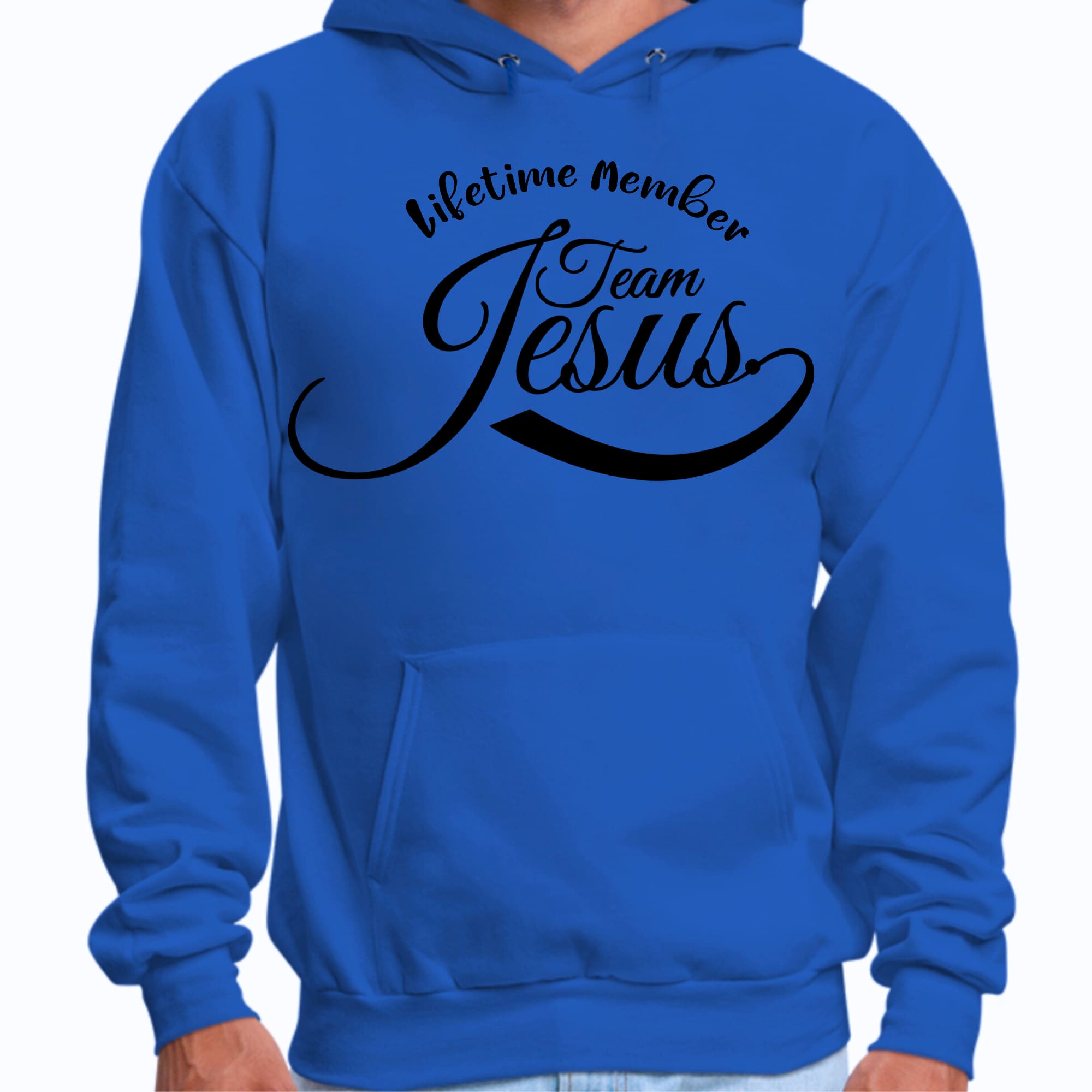 Mens Graphic Hoodie Lifetime Member Team Jesus