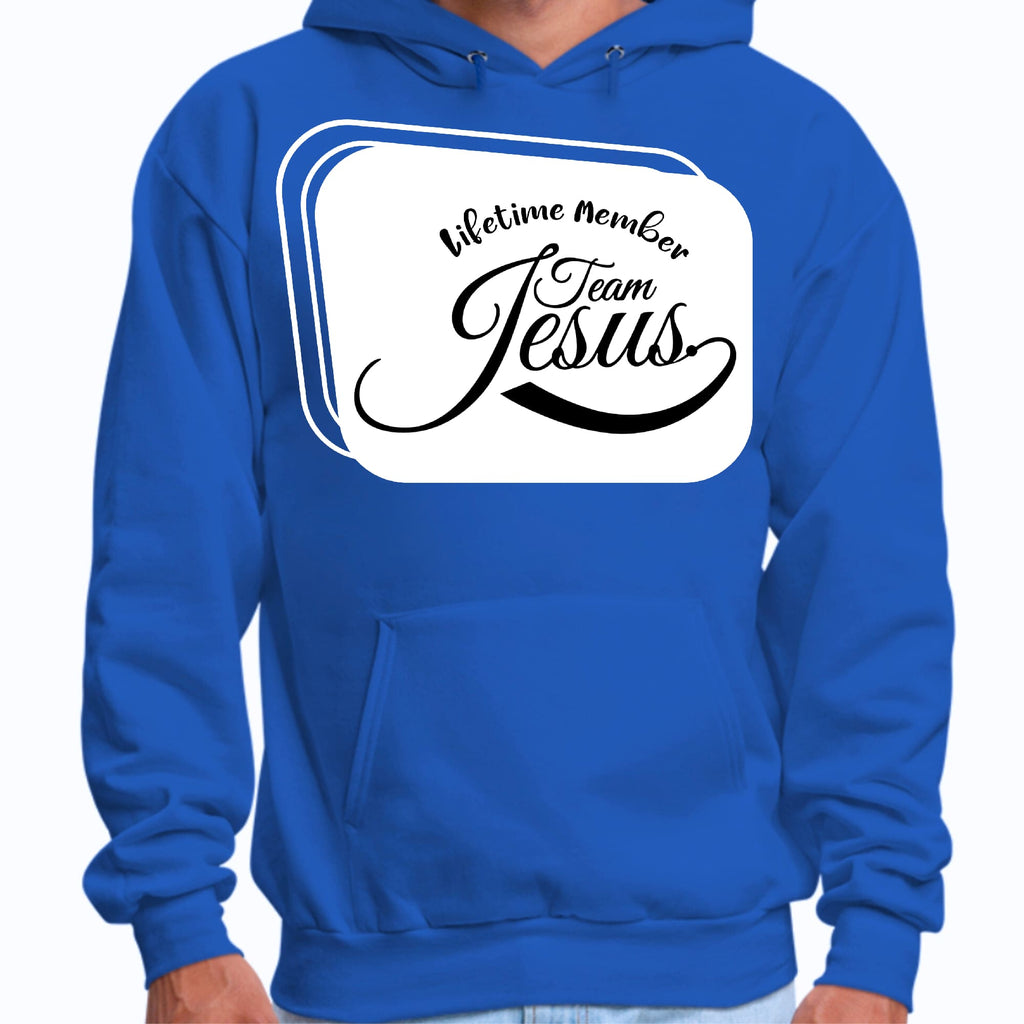 Mens Graphic Hoodie Lifetime Member Team Jesus