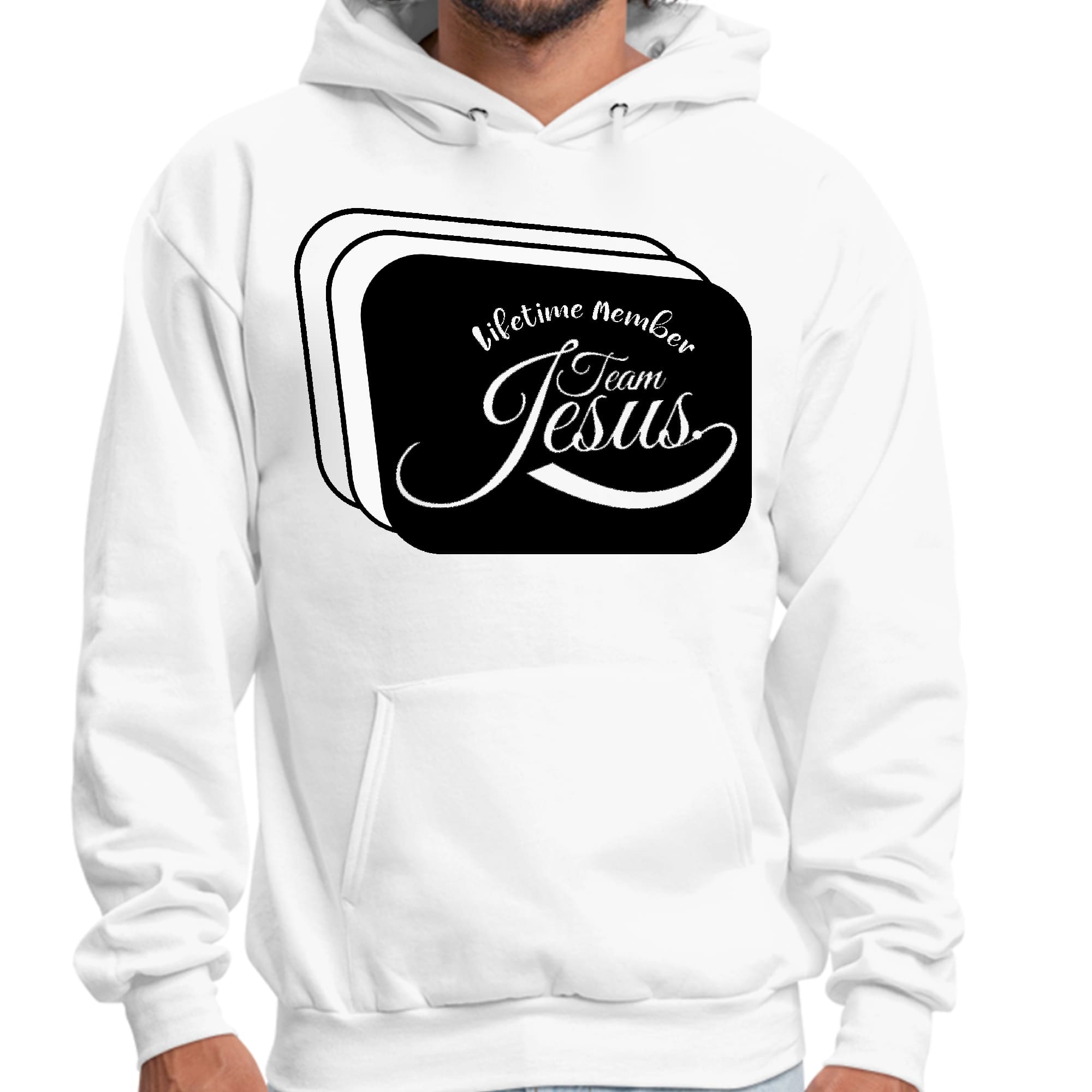 Mens Graphic Hoodie Lifetime Member Team Jesus