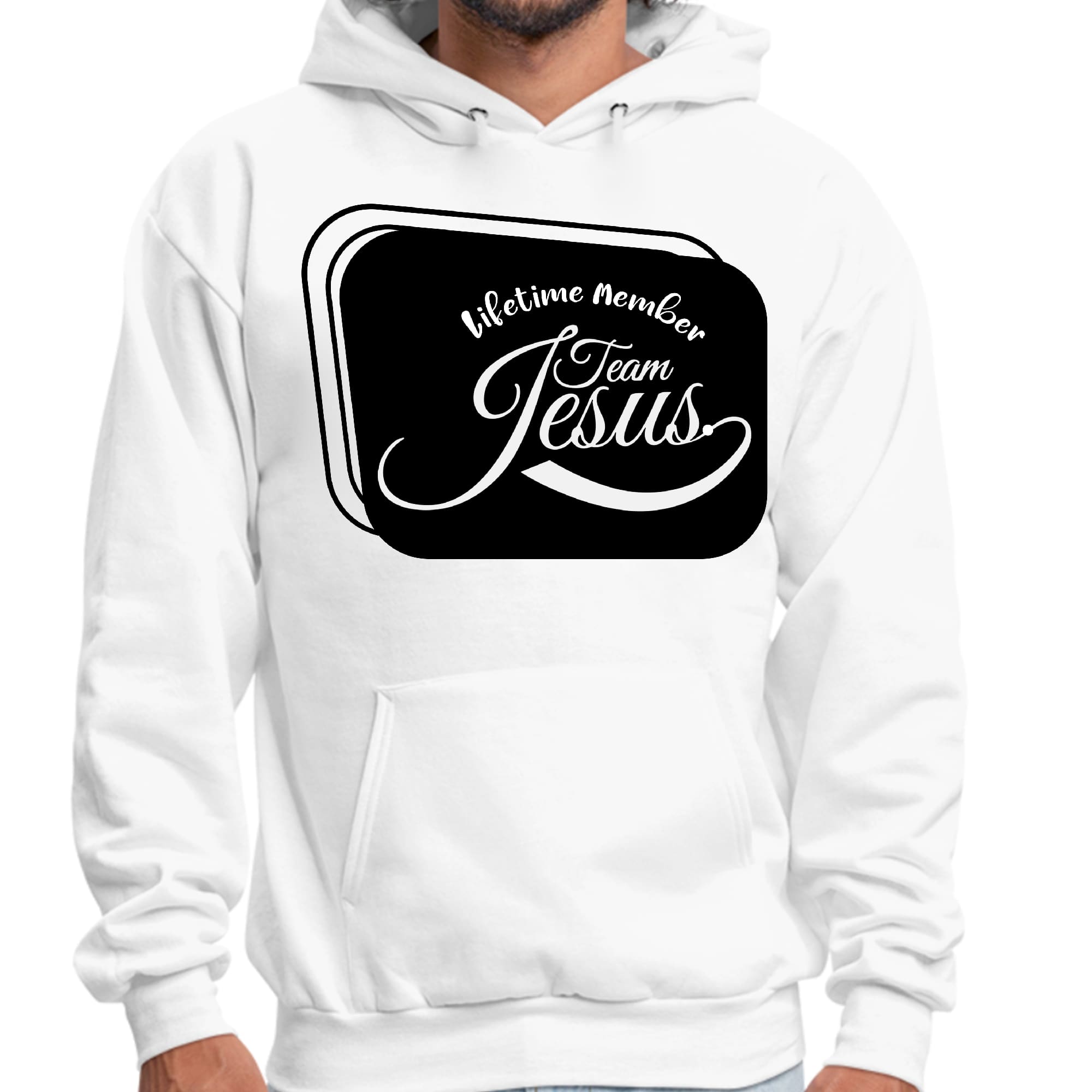 Mens Graphic Hoodie Lifetime Member Team Jesus