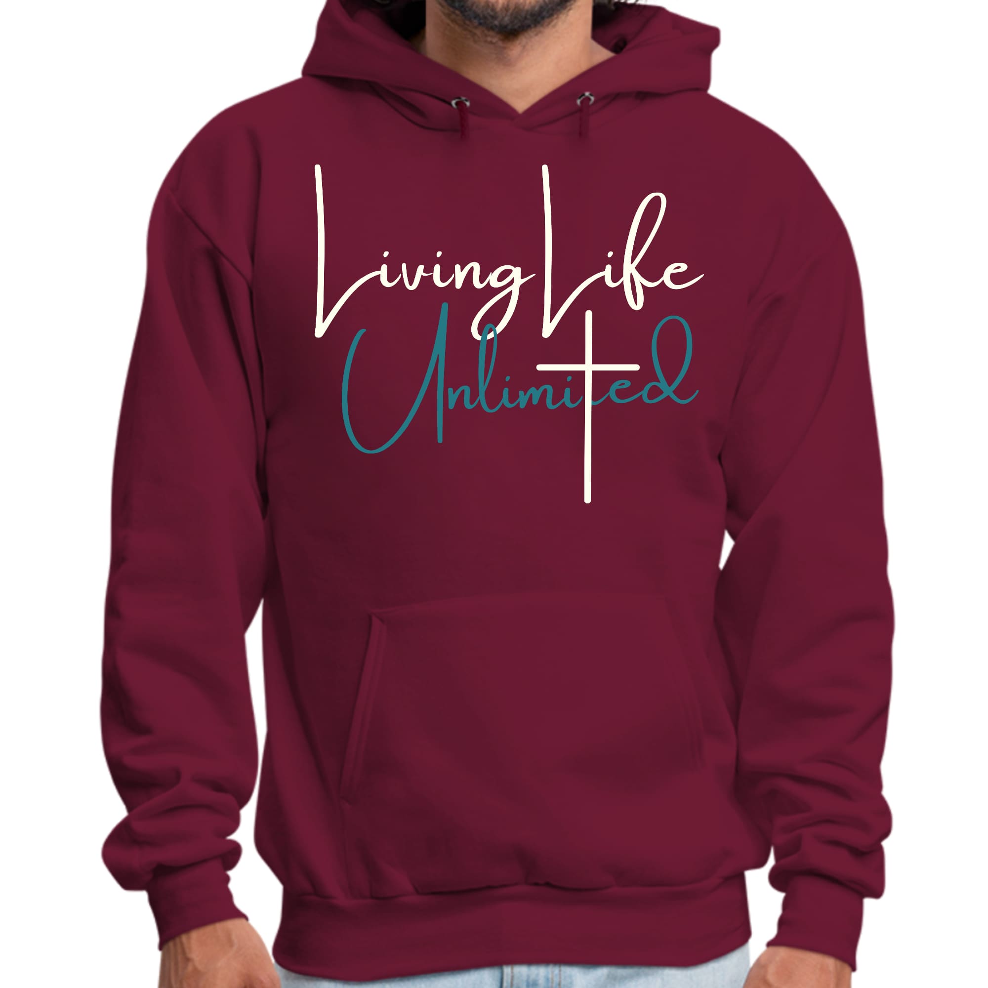Mens Graphic Hoodie Living Life Unlimited