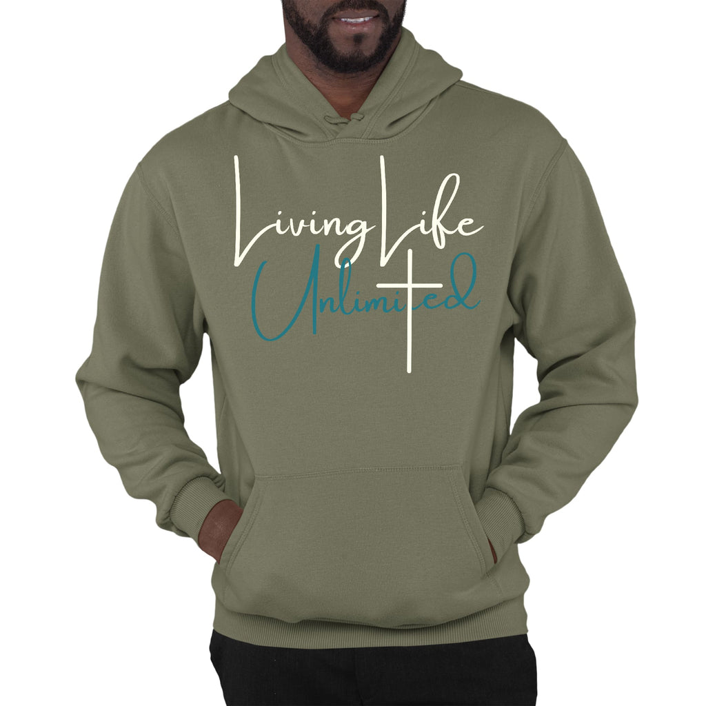 Mens Graphic Hoodie Living Life Unlimited