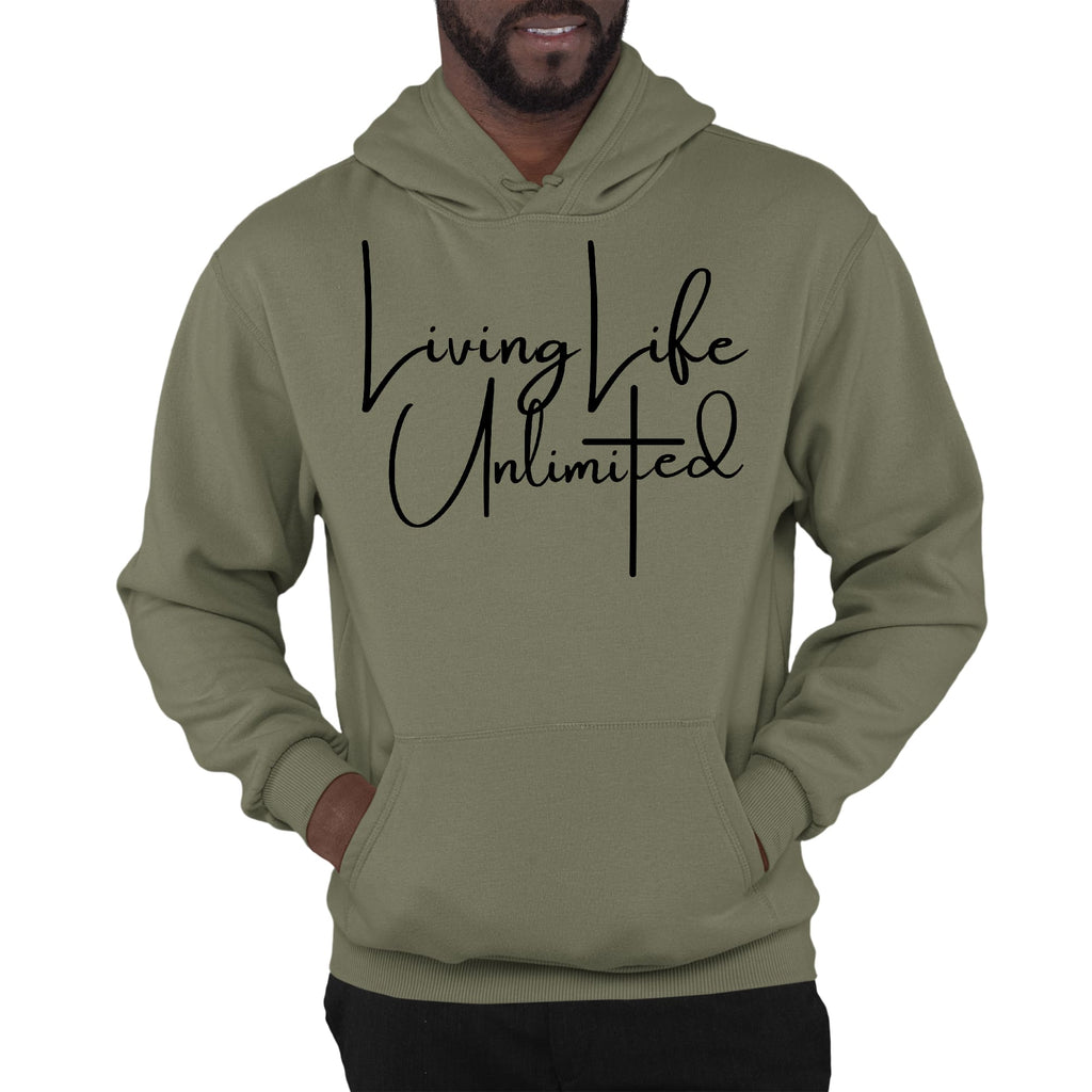 Mens Graphic Hoodie Living Life Unlimited