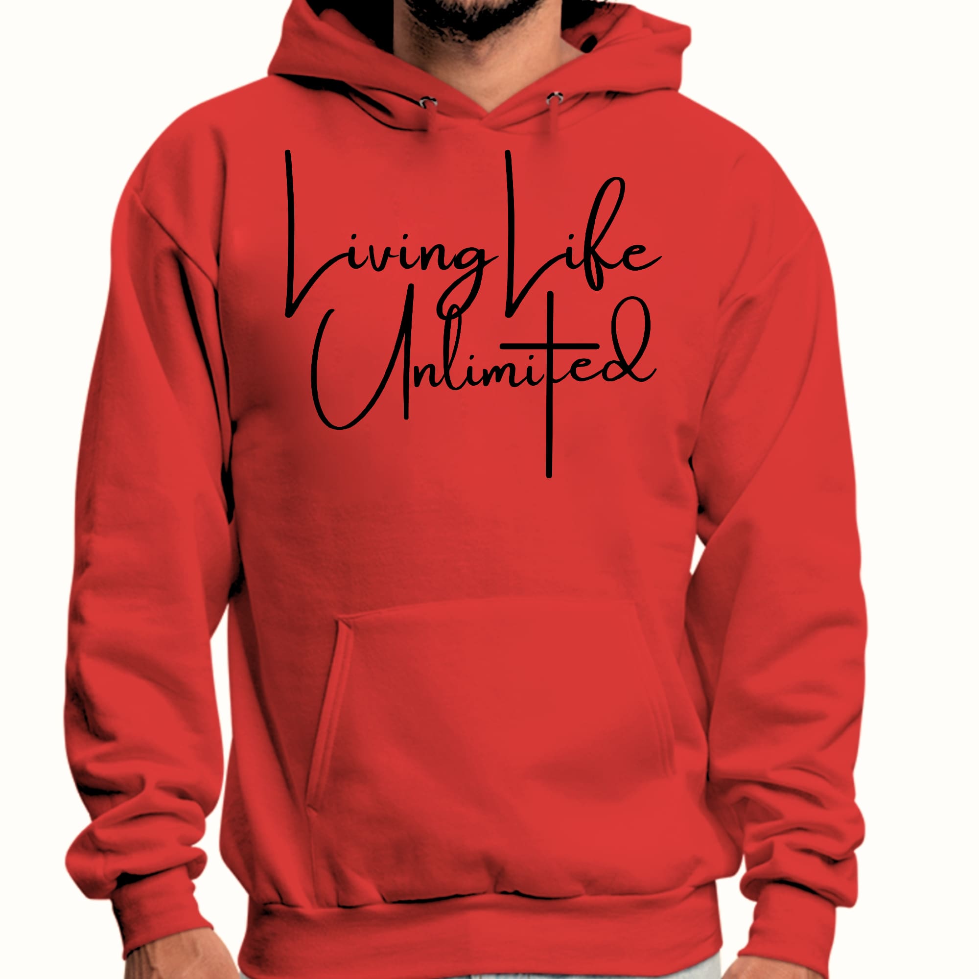 Mens Graphic Hoodie Living Life Unlimited
