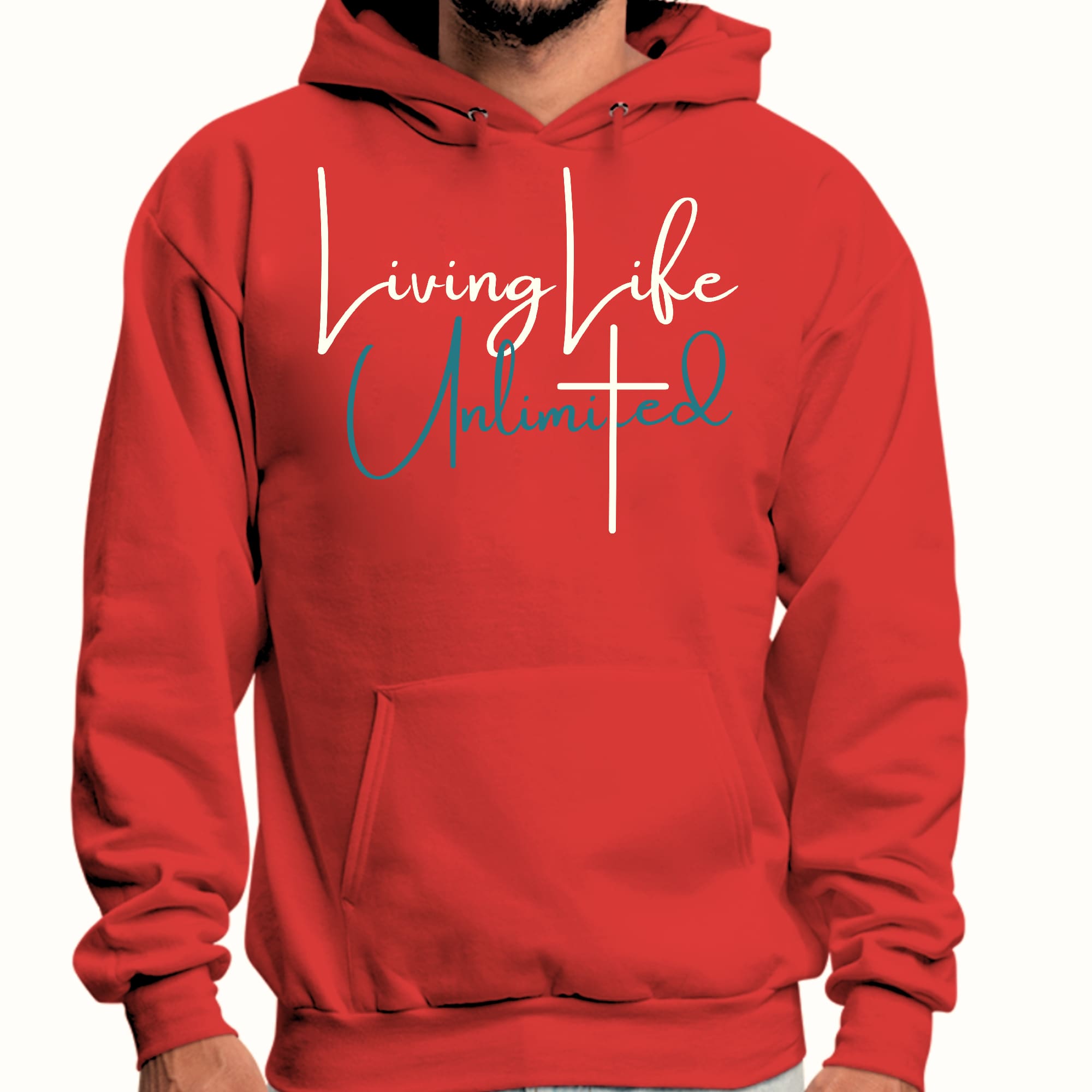 Mens Graphic Hoodie Living Life Unlimited