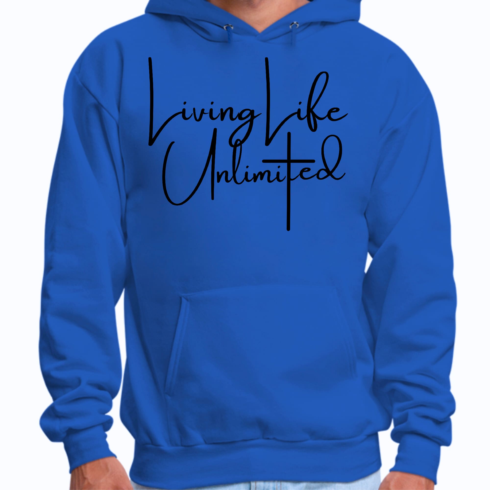 Mens Graphic Hoodie Living Life Unlimited