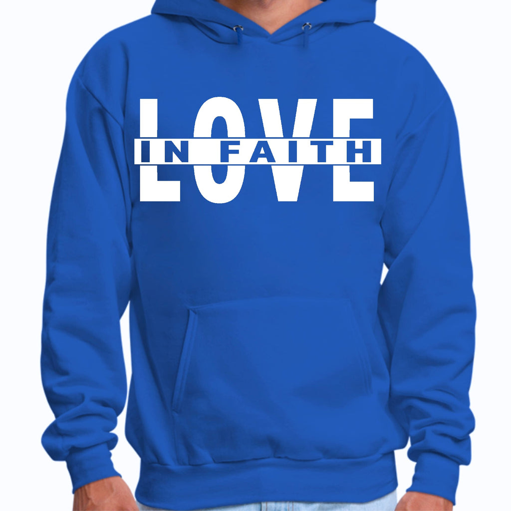 Mens Graphic Hoodie Love in Faith
