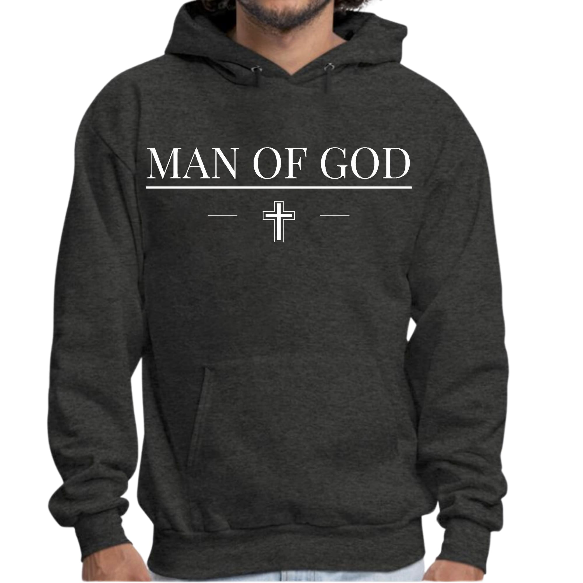Mens Graphic Hoodie Man of God Print