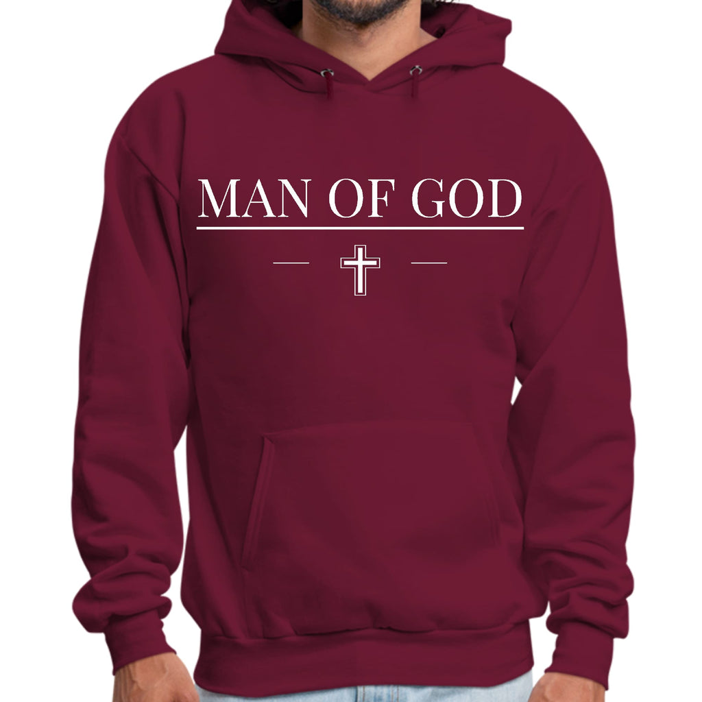 Mens Graphic Hoodie Man of God Print