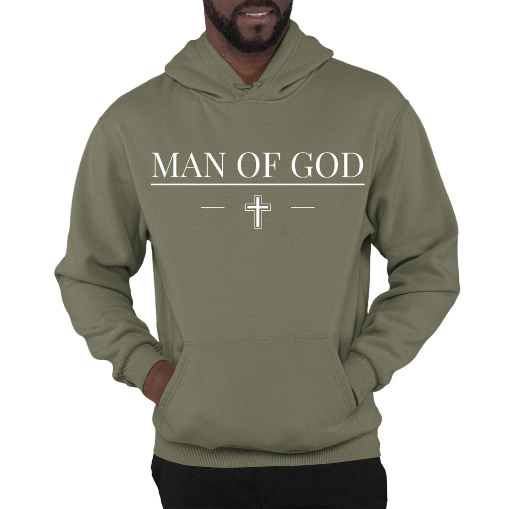 Mens Graphic Hoodie Man of God Print