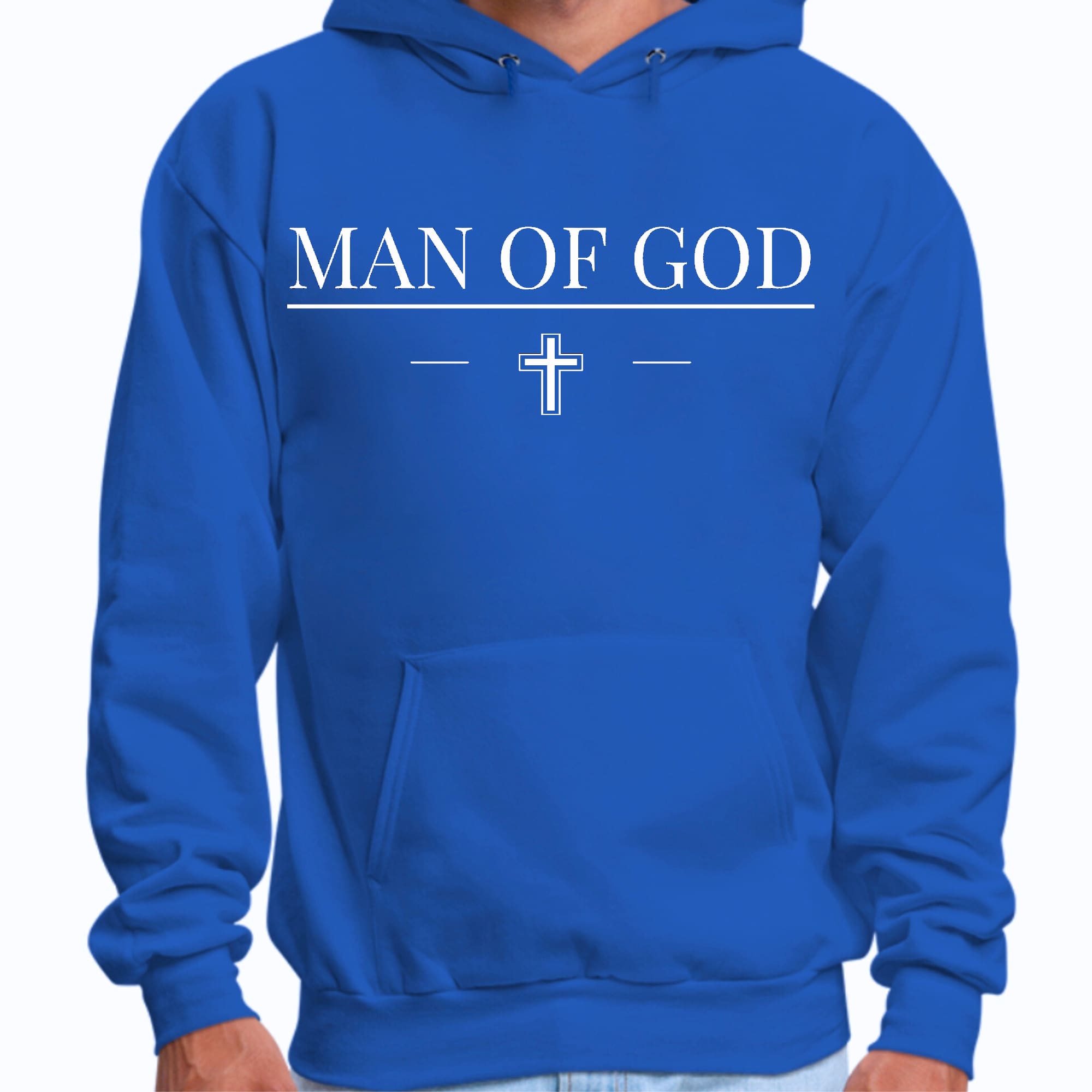Mens Graphic Hoodie Man of God Print