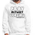 Mens Graphic Hoodie Pray Without Ceasing - Inspirational Illustration