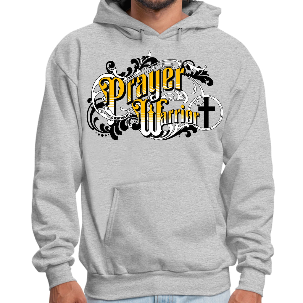 Mens Graphic Hoodie Prayer Warrior Victorian Style Illustration