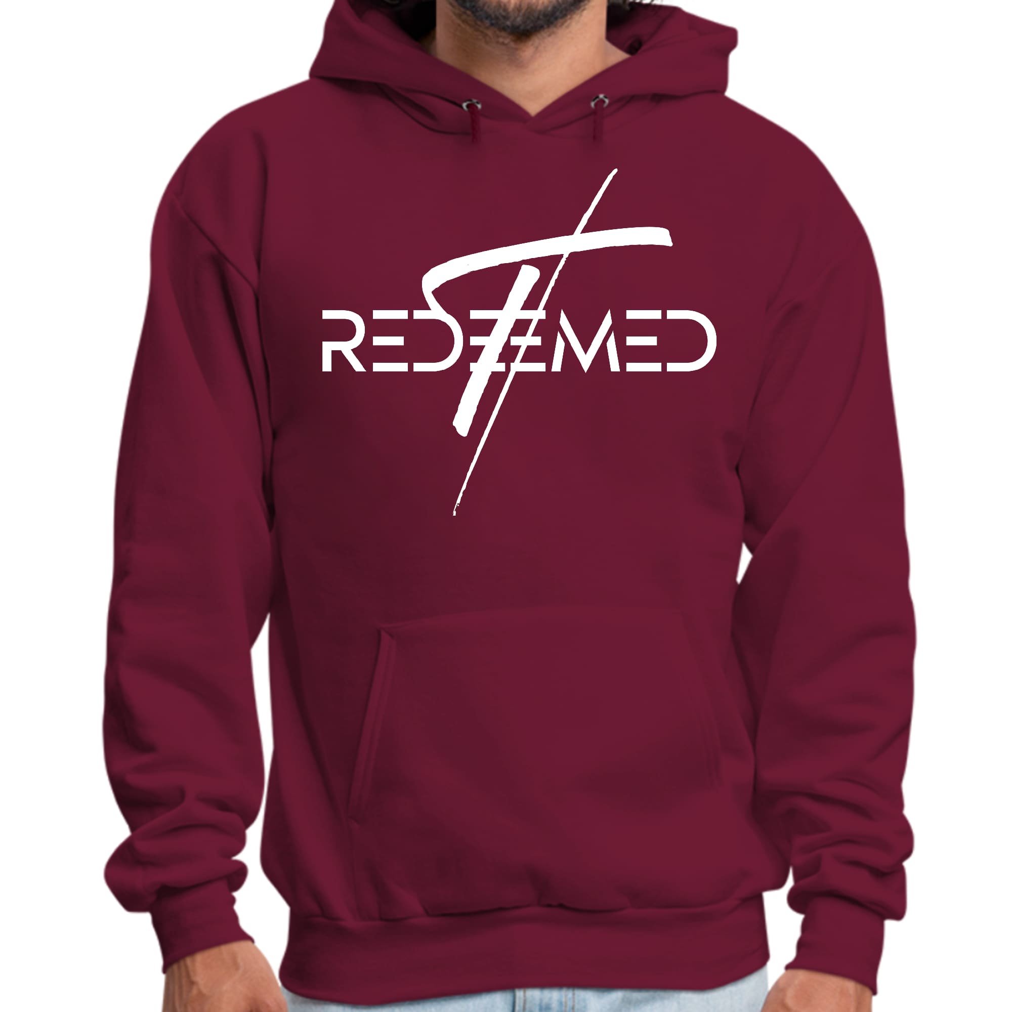 Mens Graphic Hoodie Redeemed Cross