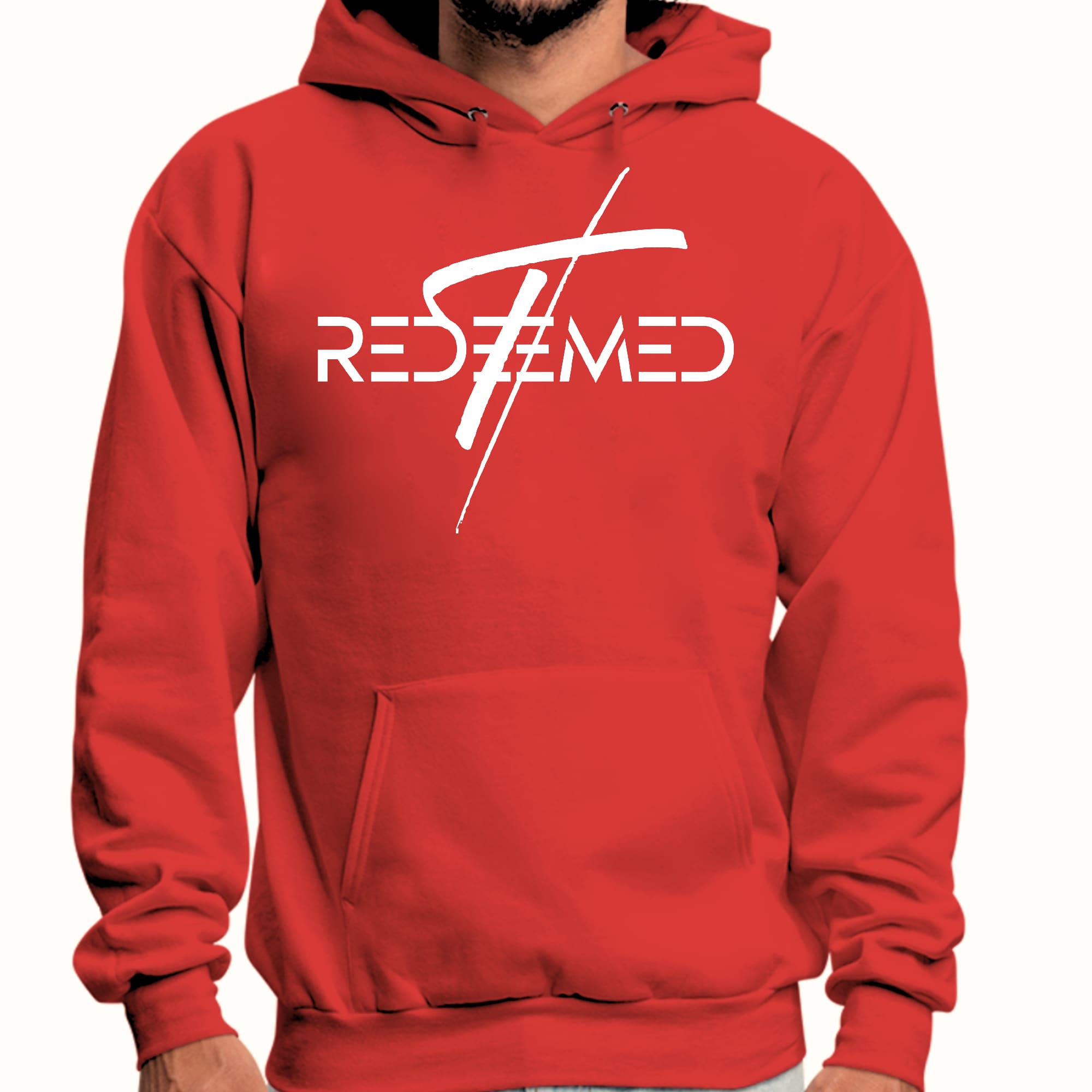 Mens Graphic Hoodie Redeemed Cross