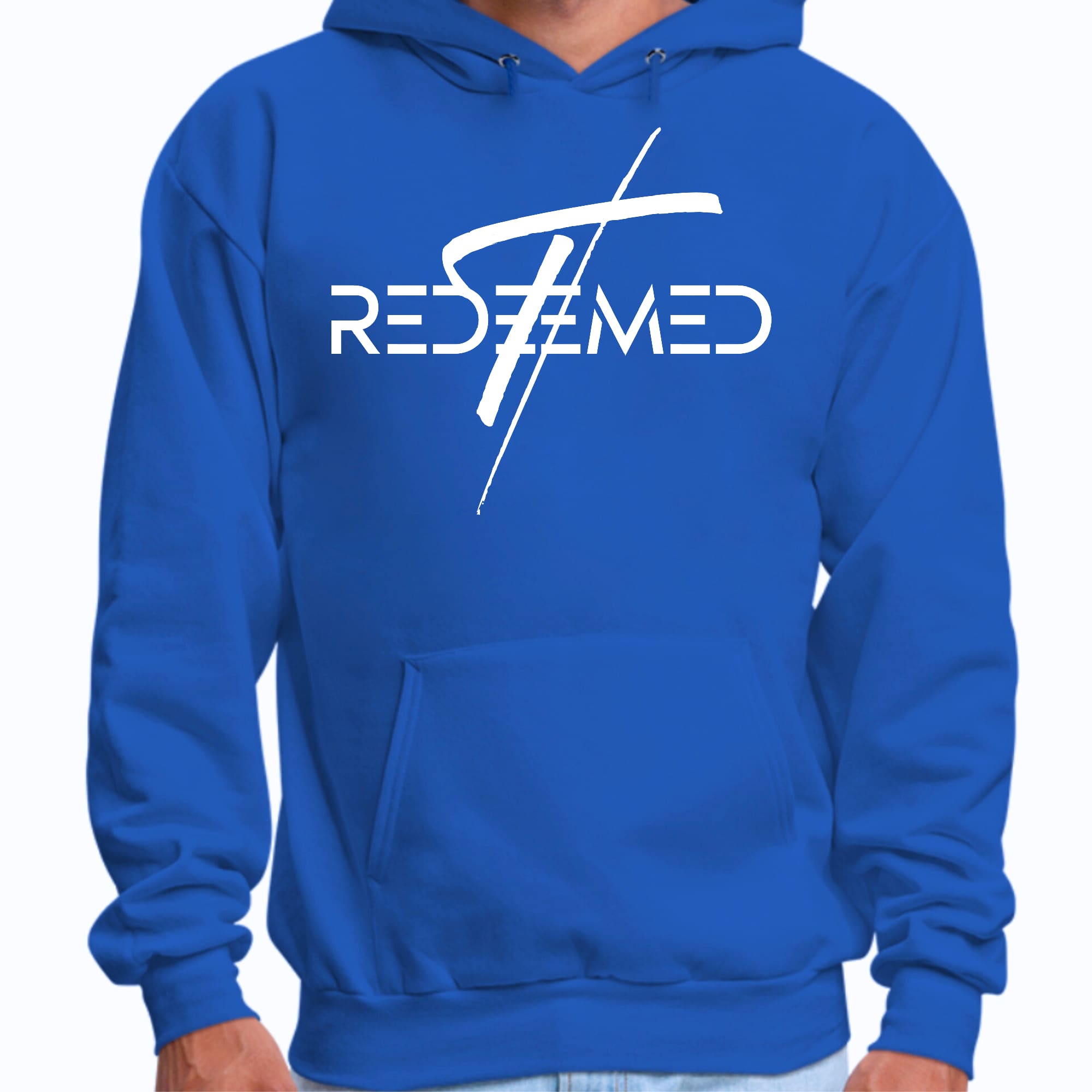 Mens Graphic Hoodie Redeemed Cross