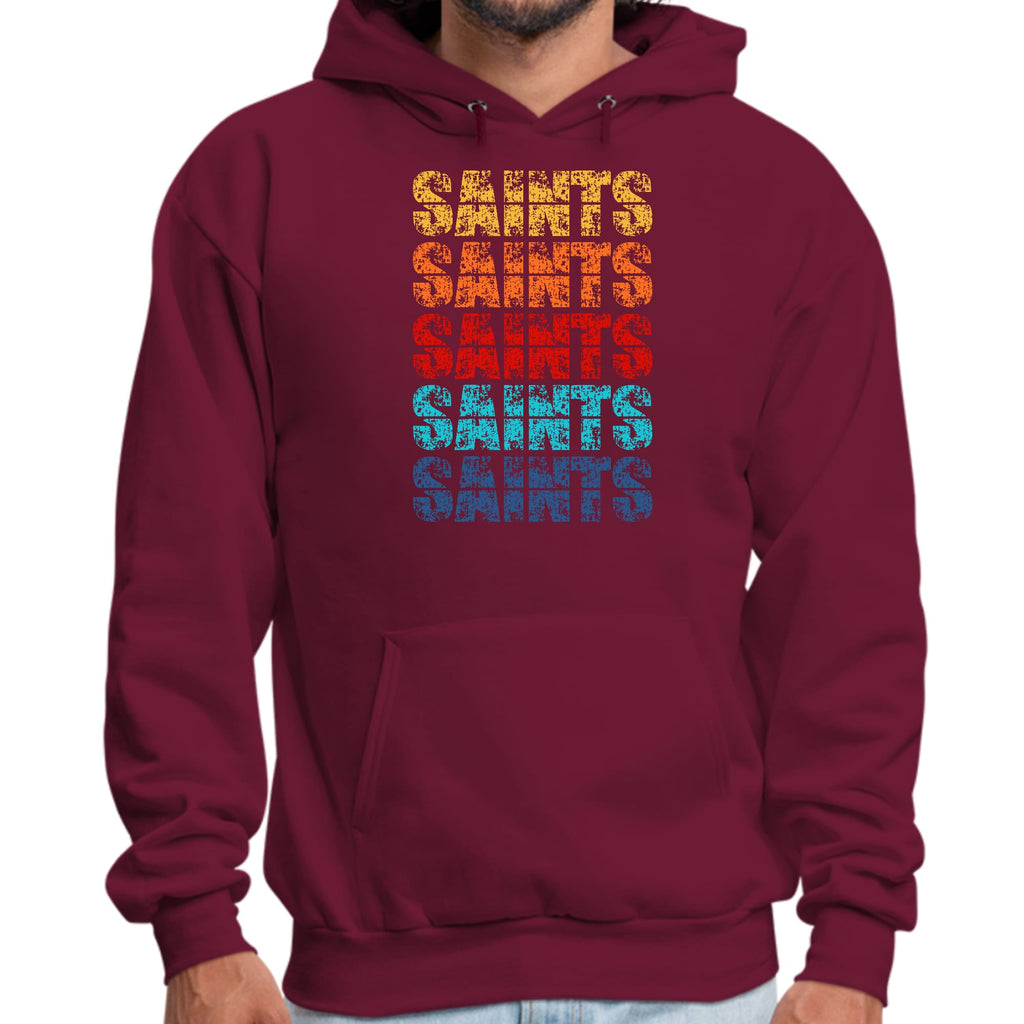 Mens Graphic Hoodie Saints Colorful Art Illustration