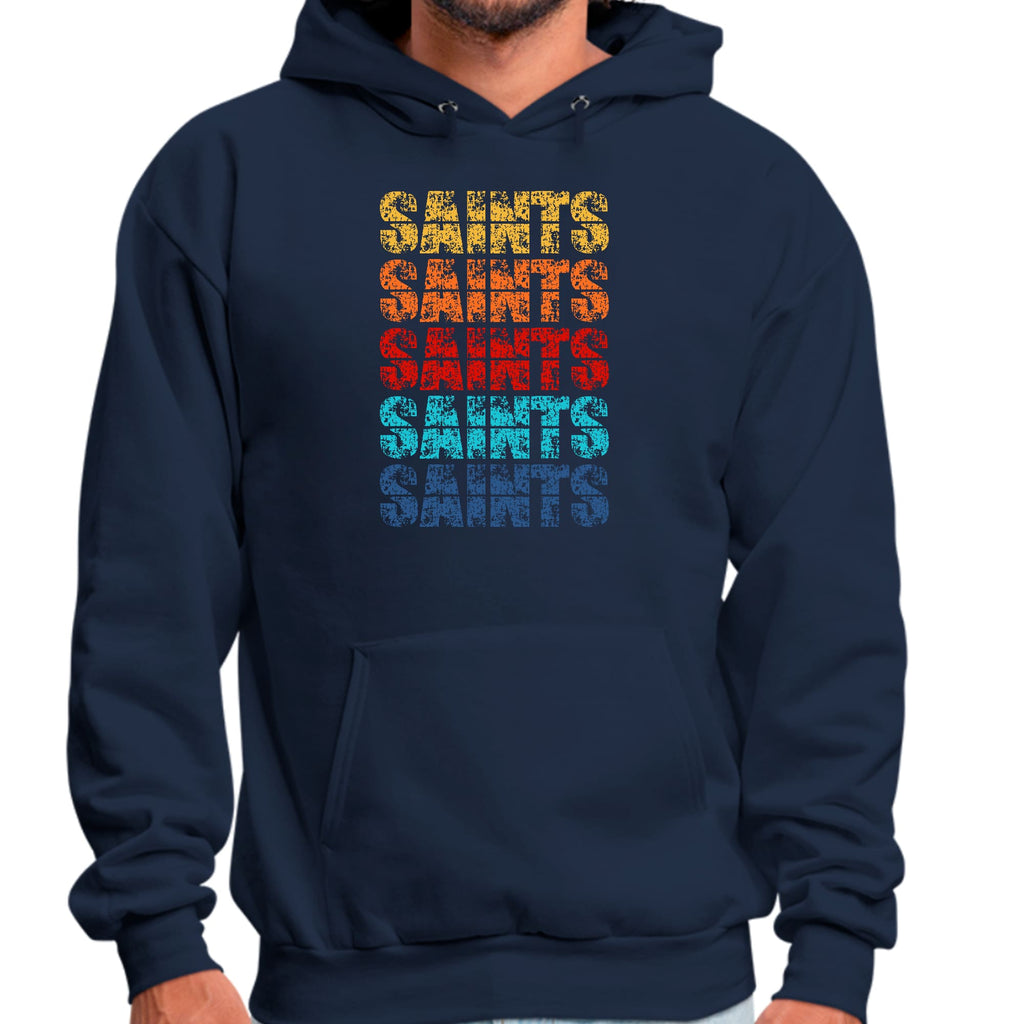 Mens Graphic Hoodie Saints Colorful Art Illustration