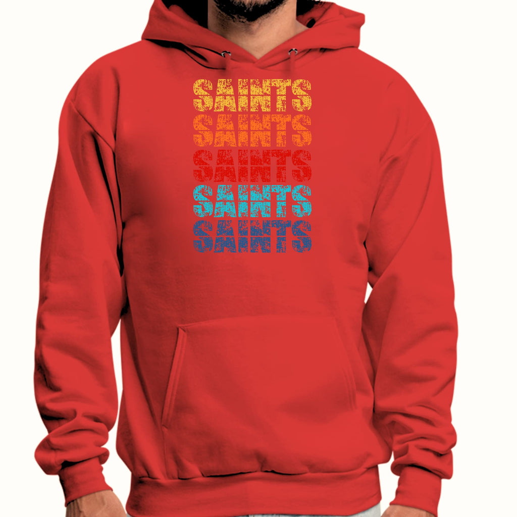 Mens Graphic Hoodie Saints Colorful Art Illustration