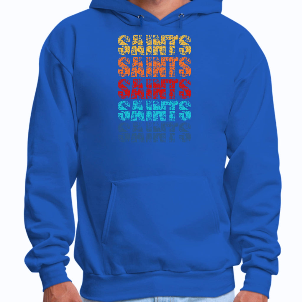 Mens Graphic Hoodie Saints Colorful Art Illustration