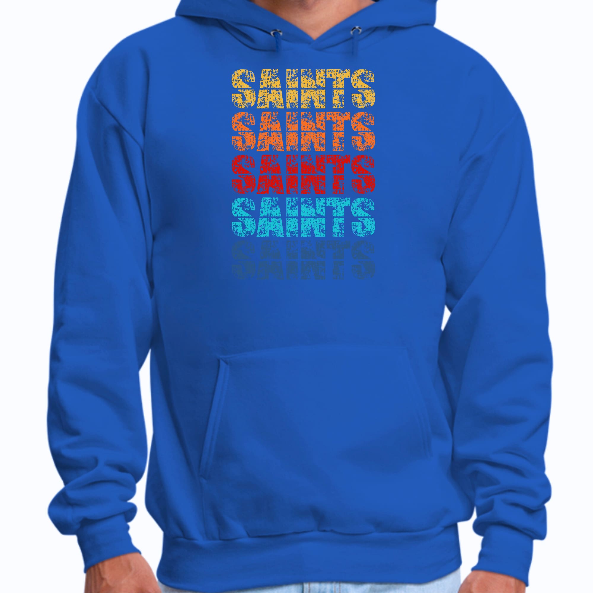 Mens Graphic Hoodie Saints Colorful Art Illustration