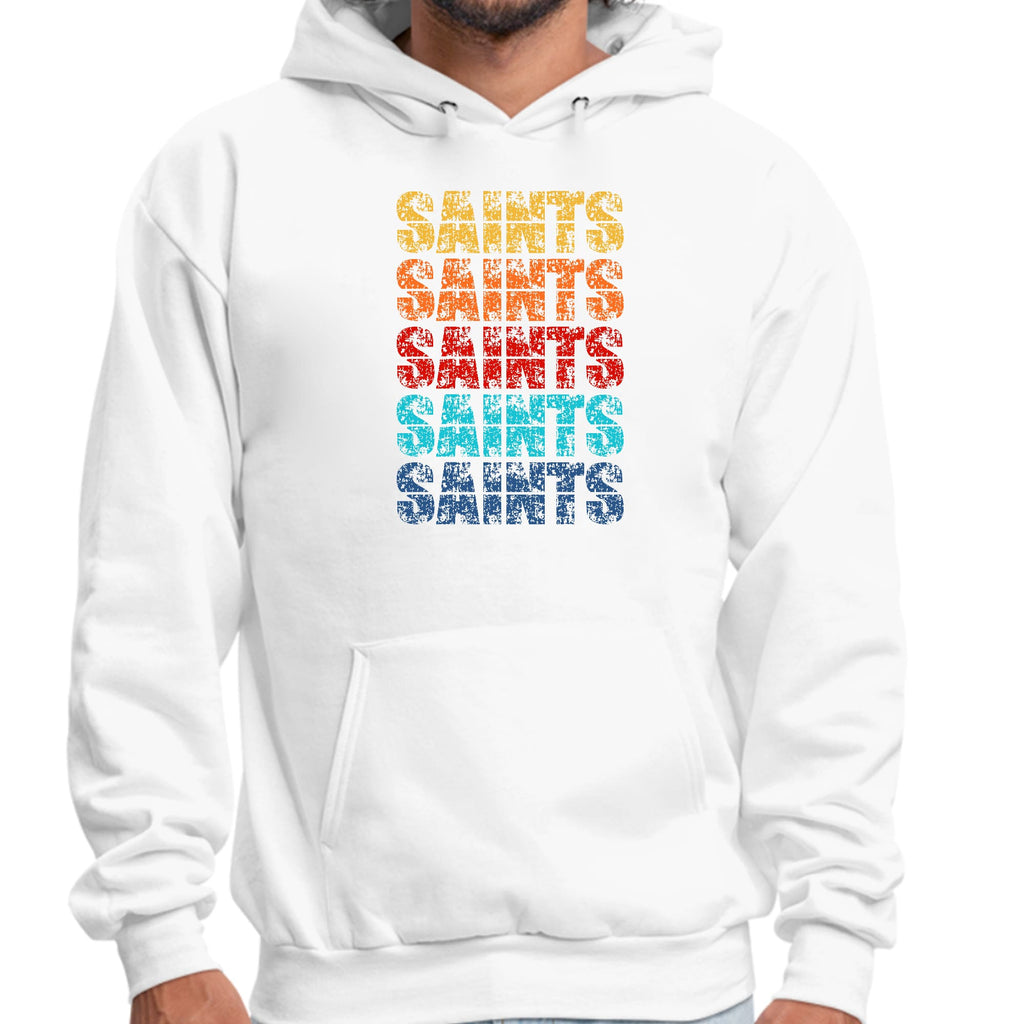 Mens Graphic Hoodie Saints Colorful Art Illustration
