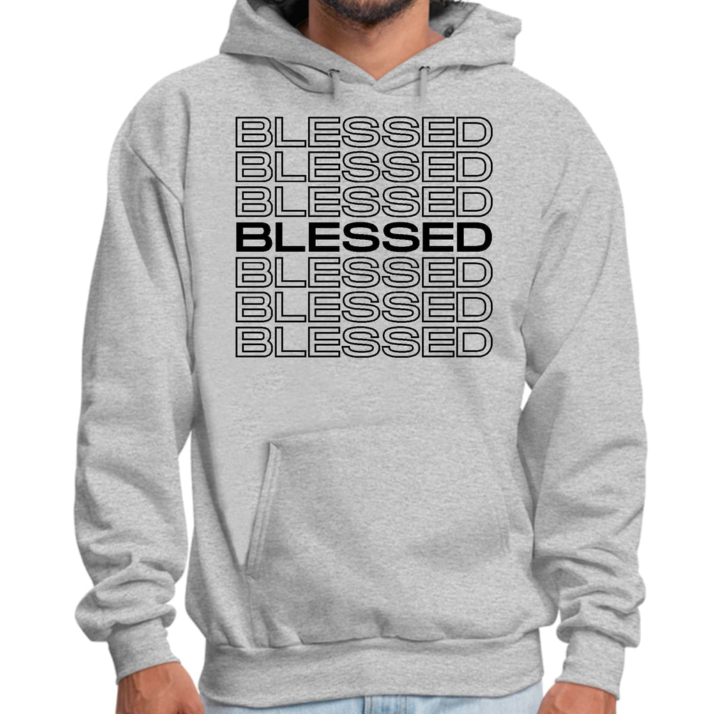Mens Graphic Hoodie Stacked Blessed Print