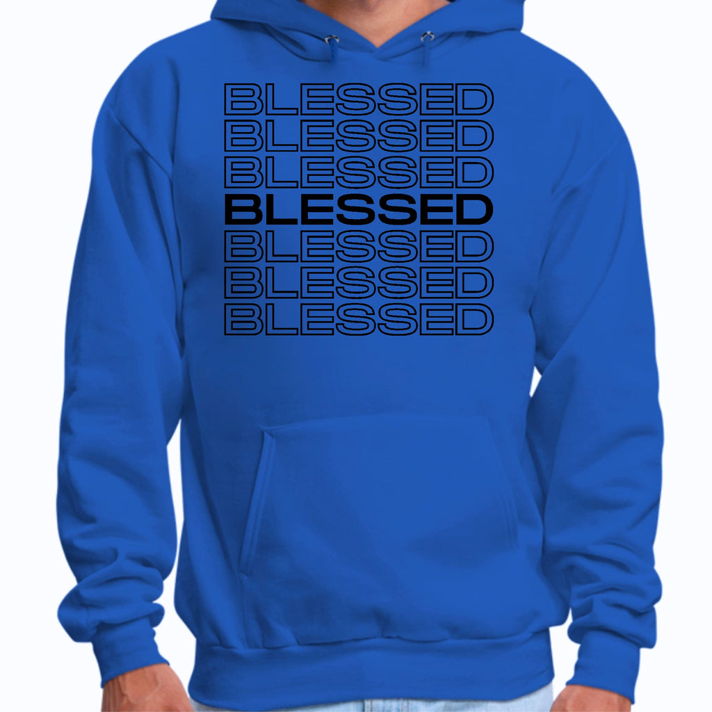 Mens Graphic Hoodie Stacked Blessed Print