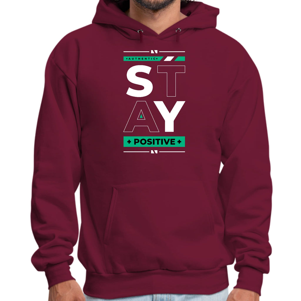 Mens Graphic Hoodie Stay Positive